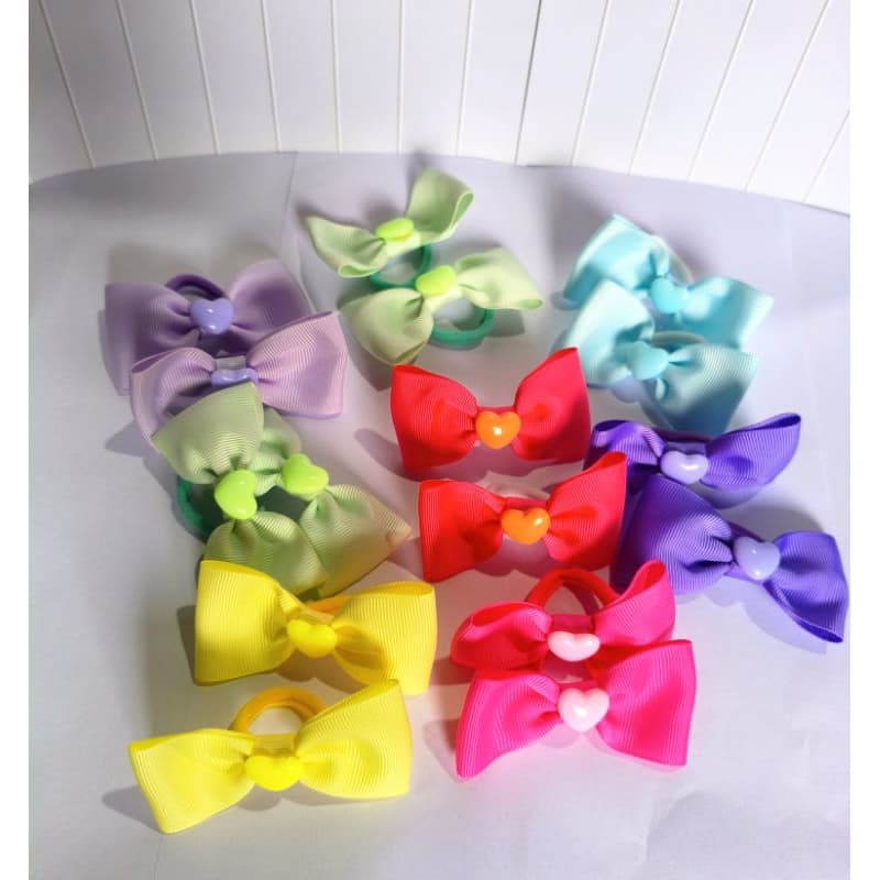 Laços na xuxinha Kit 20 laços 10 Pares de Xuxinhas com Laço pra  penteado laço no rococó