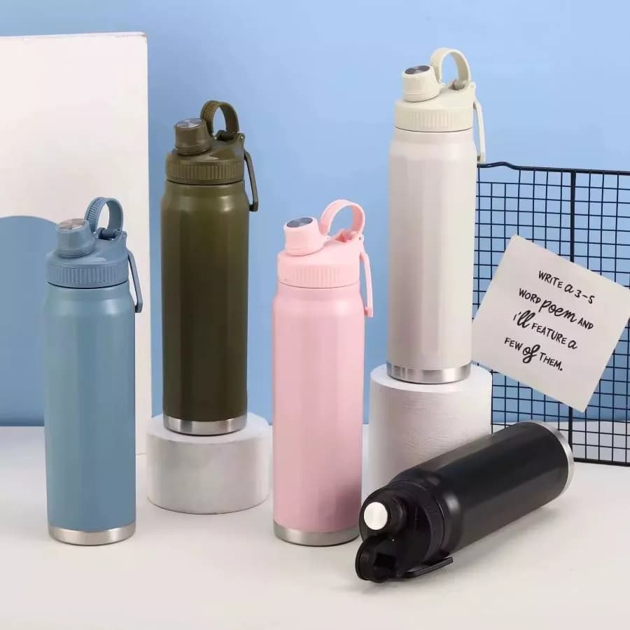Garrafa Térmica Grande Capacidade Esportiva De Viagem Tampa De Portátil 800ml， tem vendido separamento so tampa