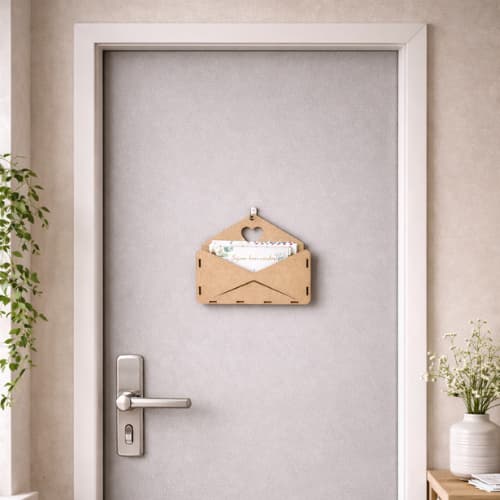 Porta Cartas para Apartamentos em MDF 3mm - Organizador de Correspondências
