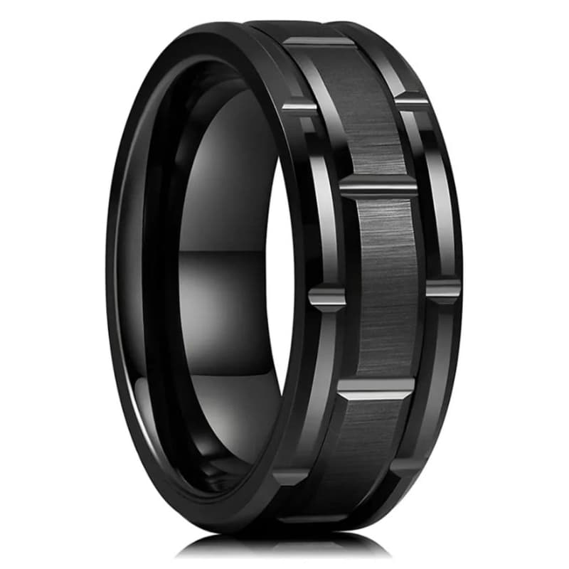 Aliança Tungstênio com Banho de Ouro ou Ródio