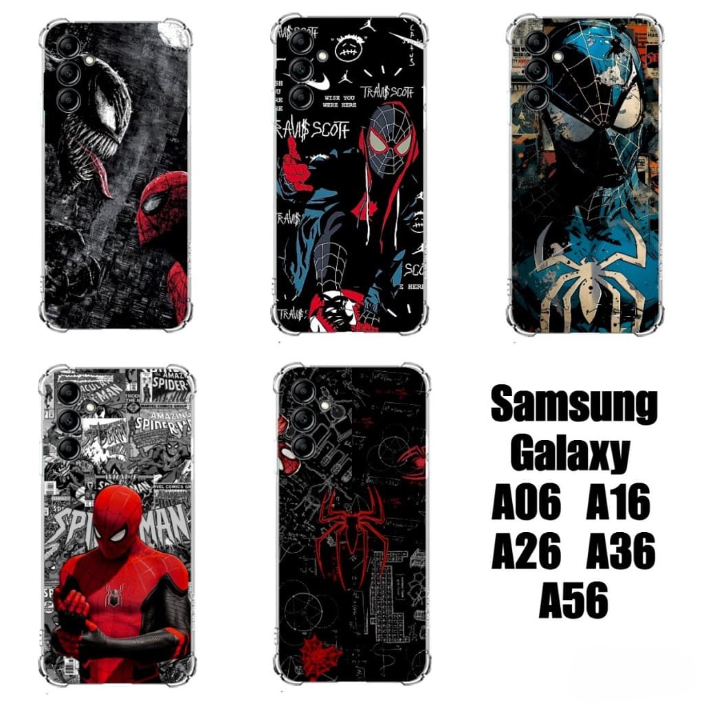 Capinhas Cases TPU Capas de Celular Samsung Galaxy A06 A16 A26 A36 A56 Homem Aranha Spiderman Miles