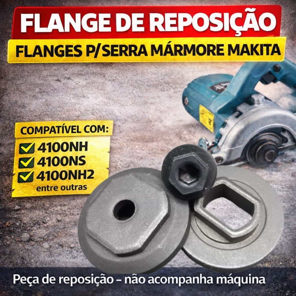 kit flange +parafuso  p/serra mármore makita