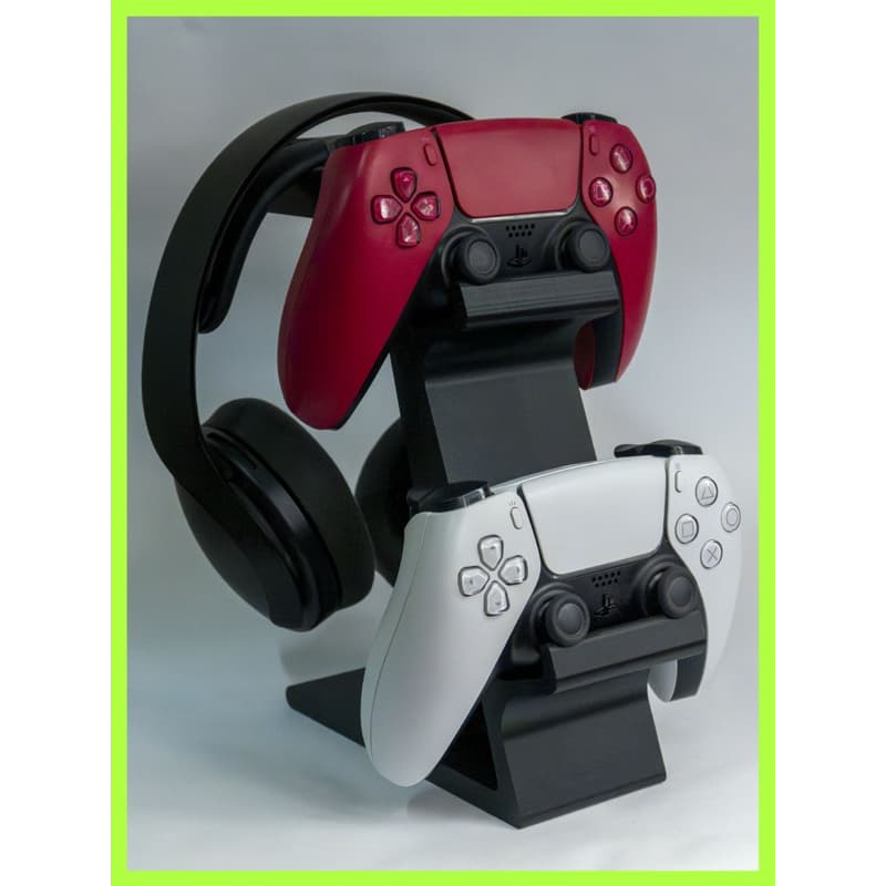 Suporte gamer de mesa para controles de videogame e fone headset Ps3 Ps4 Ps5 Xbox Nintendo o