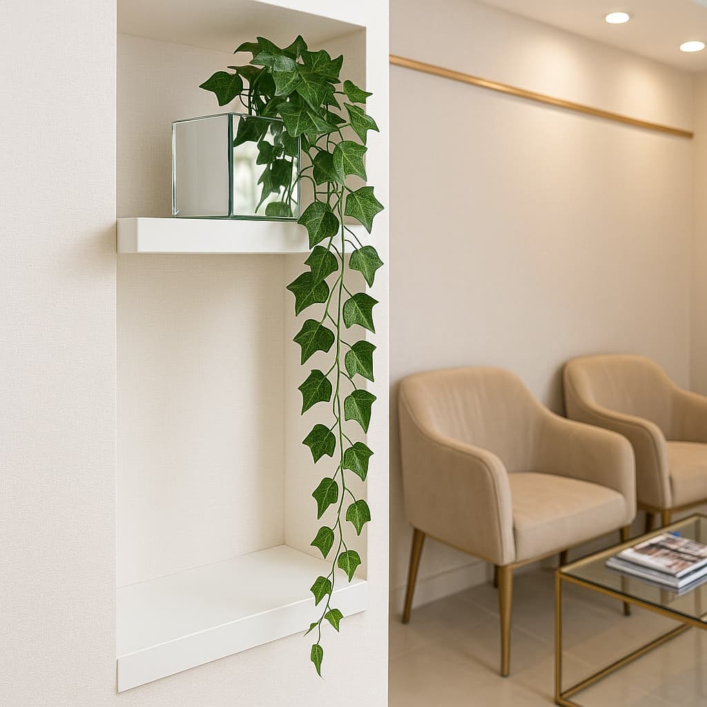 Vaso Arranjo Completo Sala Planta Heras Artificial Folhagem Verde