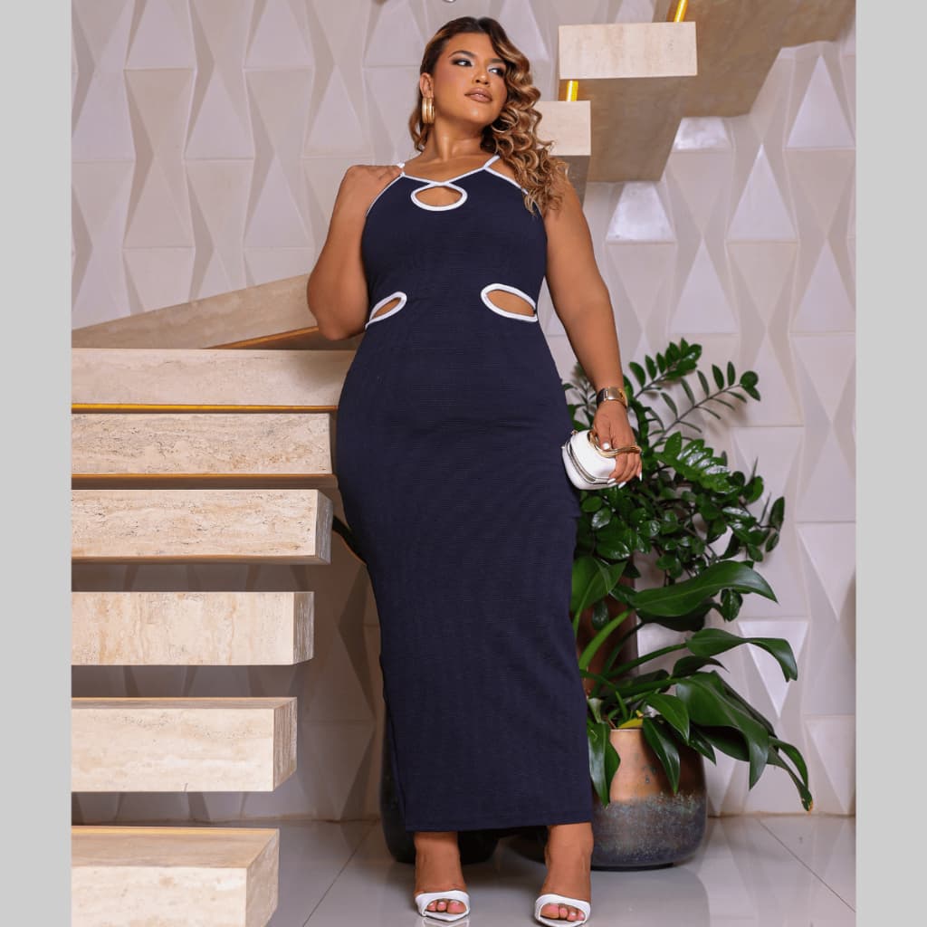 Vestido Feminino Midi Verão C/ Bojo Plus Size Curve