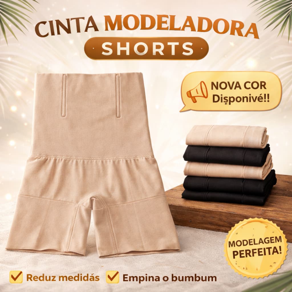 Kit 2 Short Bermuda Modeladora Não Marca na Roupa Ajuste Perfeito ao Corpo Levanta Bumbum