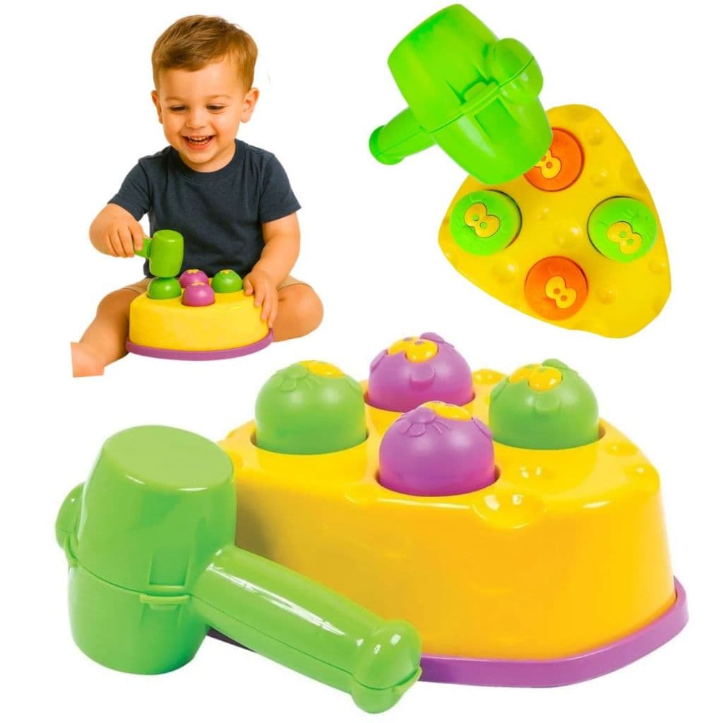 Brinquedo Educativo Criança Bate Pino Martelo Didatico Bebe
