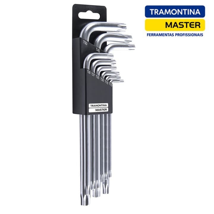 Jogo de Chaves Torx Trafix Longas 9 Peças Tramontina MASTER