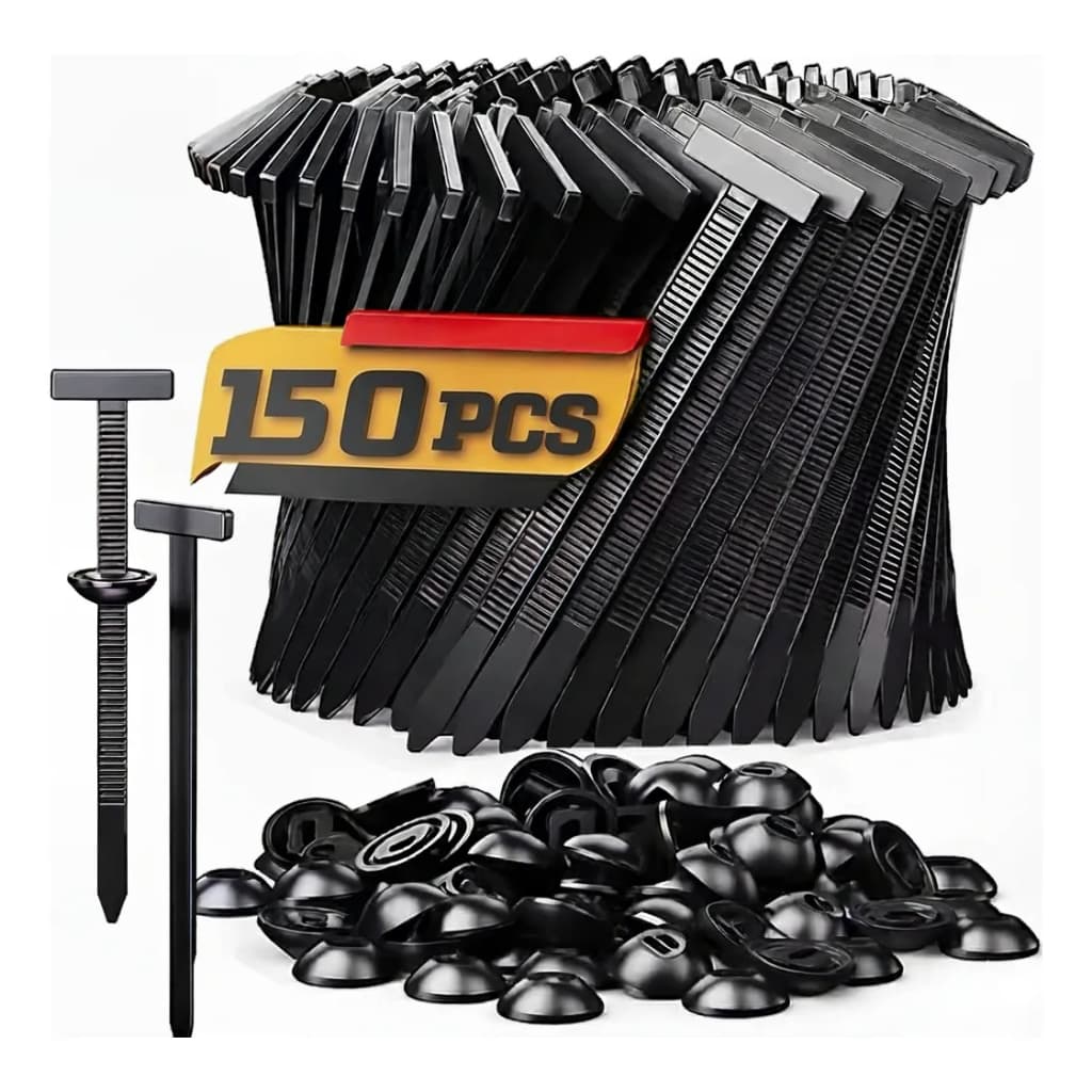 Kit 150 Abraçadeira Nylon Com Trava Pratica Automotiva Preto com Travas Premium