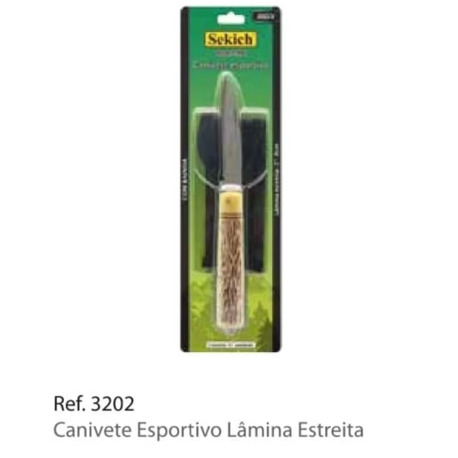 Canivete esportivo Sekich Inox 3" 8cm com bainha