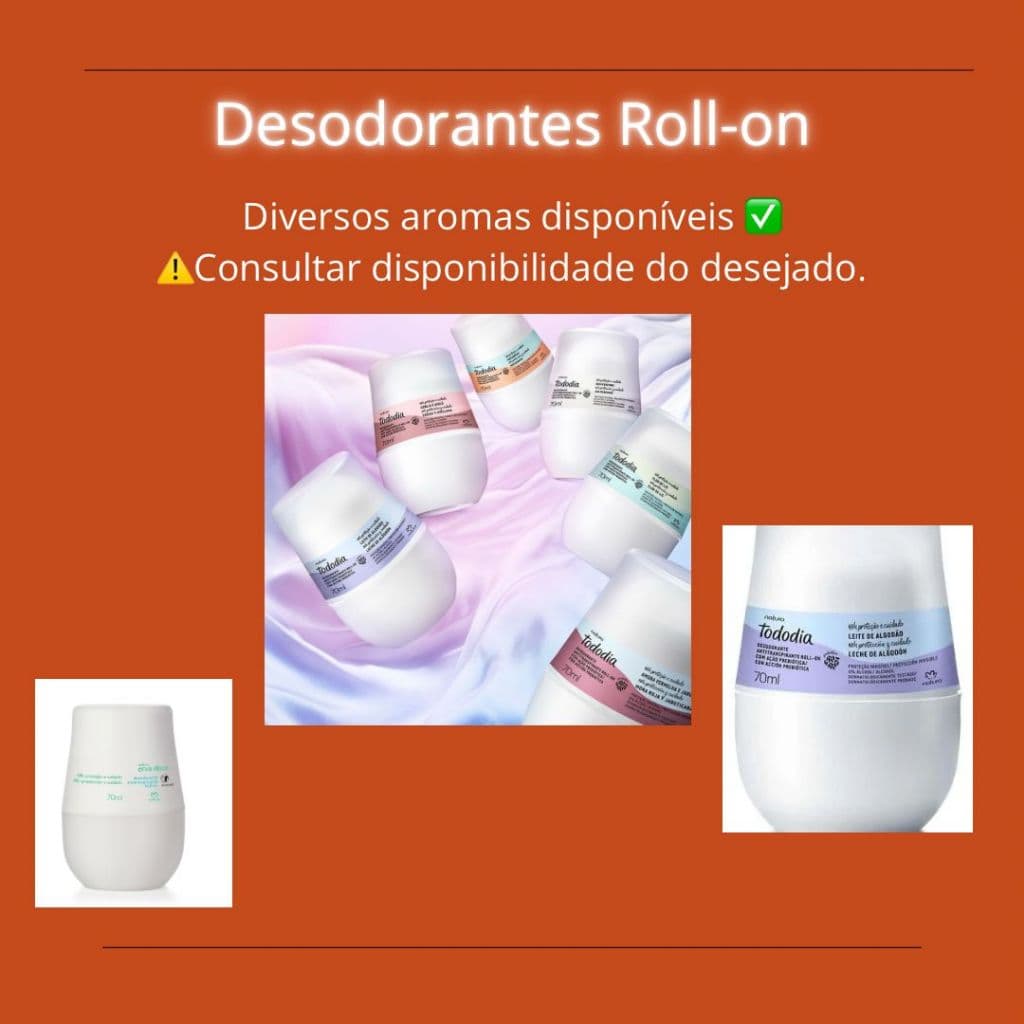 Desodorante Natura Roll On 70 Ml Manga Rosa e Agua de Coco Anti Odor Proteção