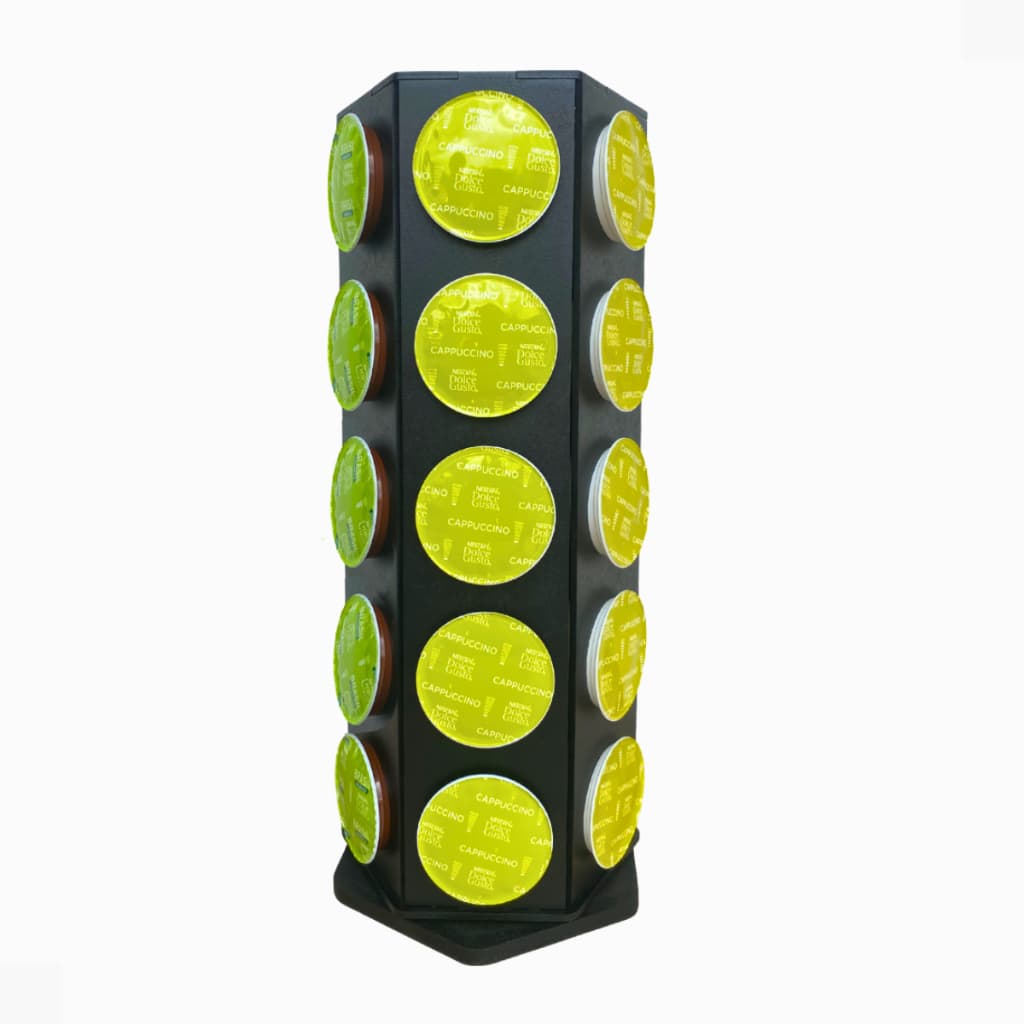 Organizador P30 Cápsulas Café Dolce Gusto Giratório Preto Acetinado