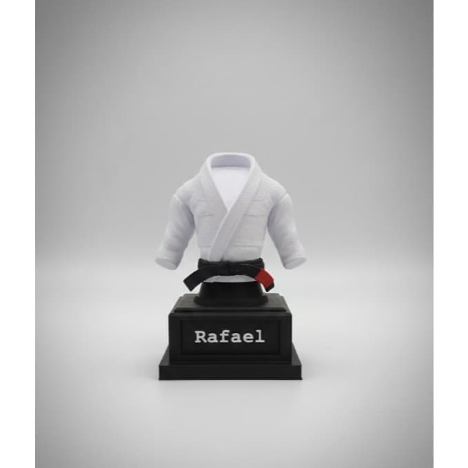 Troféu Kimono Personalizado - Jiu-Jitsu, Judô, Karatê - Nome e Faixa Editáveis - Presente