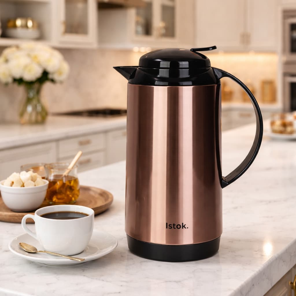 Garrafa Térmica Inox Istok Istambul 1 Litro Bronze Café Chá