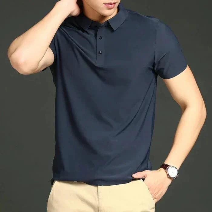 Camisa Polo Masculina em Tecido Gelado Elastico
