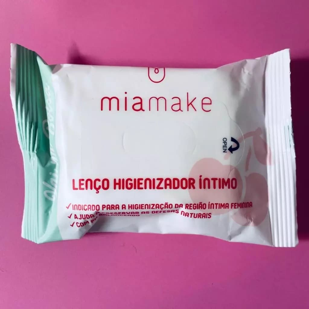 Lenço higienizador íntimo - Vai na bolsa - Mia make