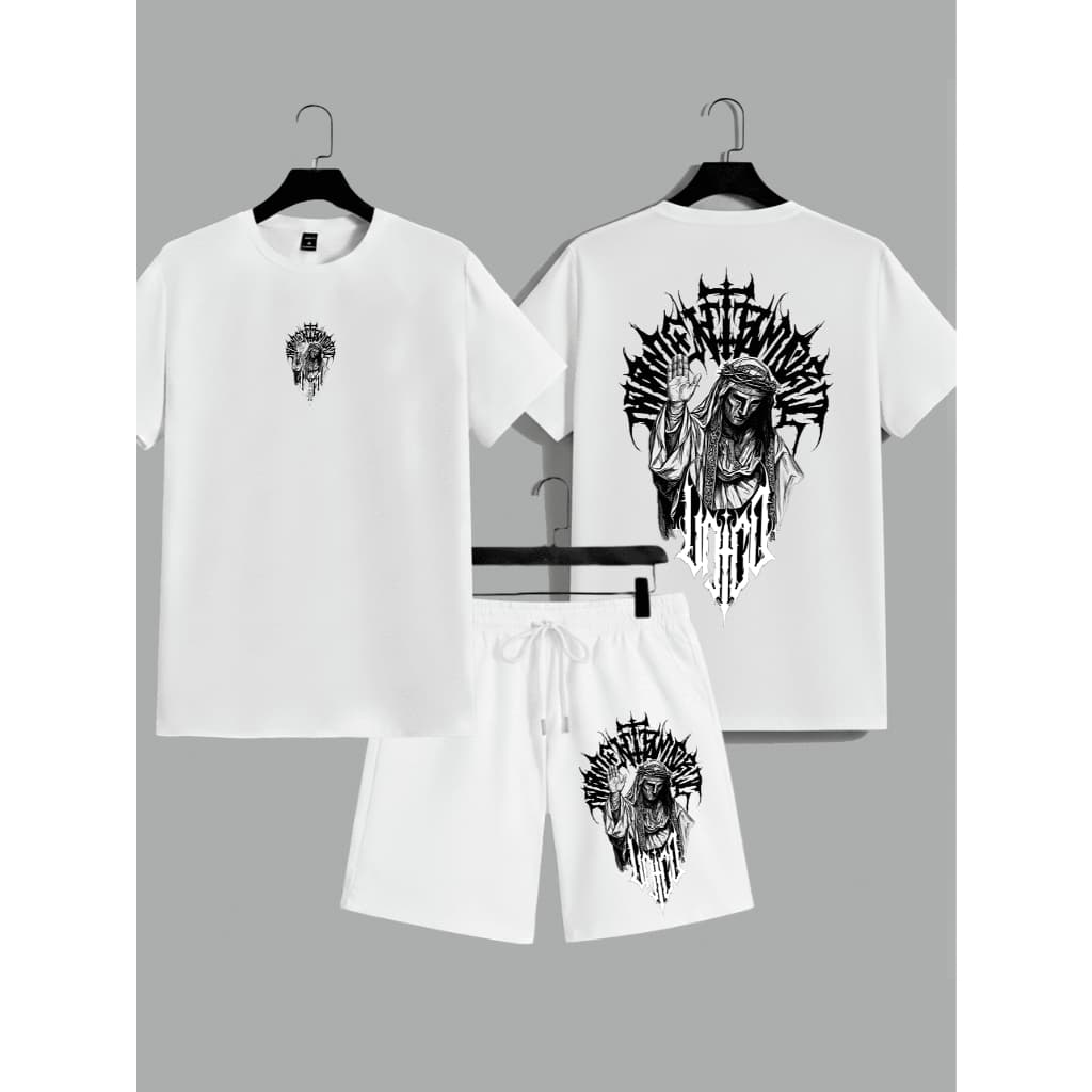 Kit Conjunto Camisa Camiseta + Short Tactel Masculino Fio 30.1 Leve Conforto