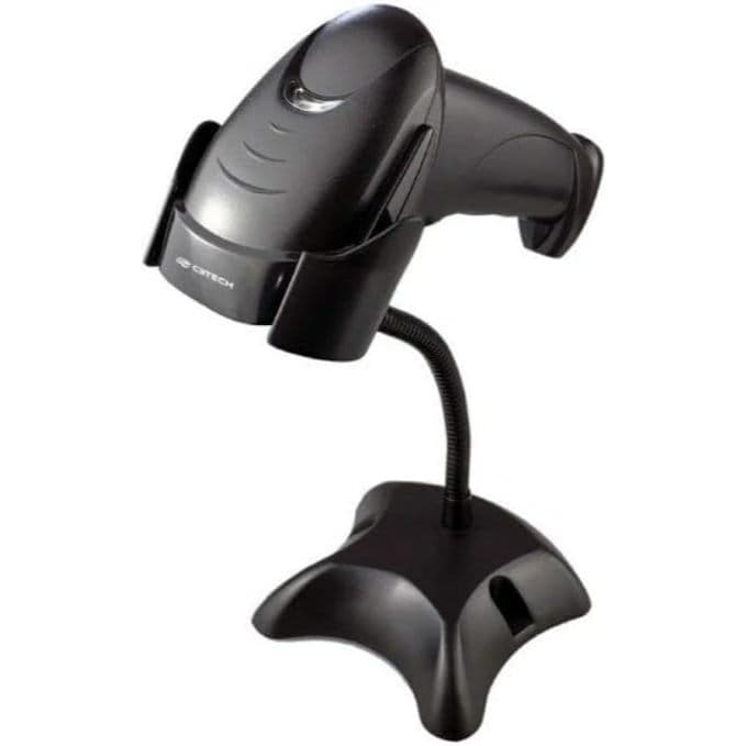 Leitor de Código de Barras C3Tech LB-50BK USB Preto com Suporte Le Boleto Bancário DANFEs