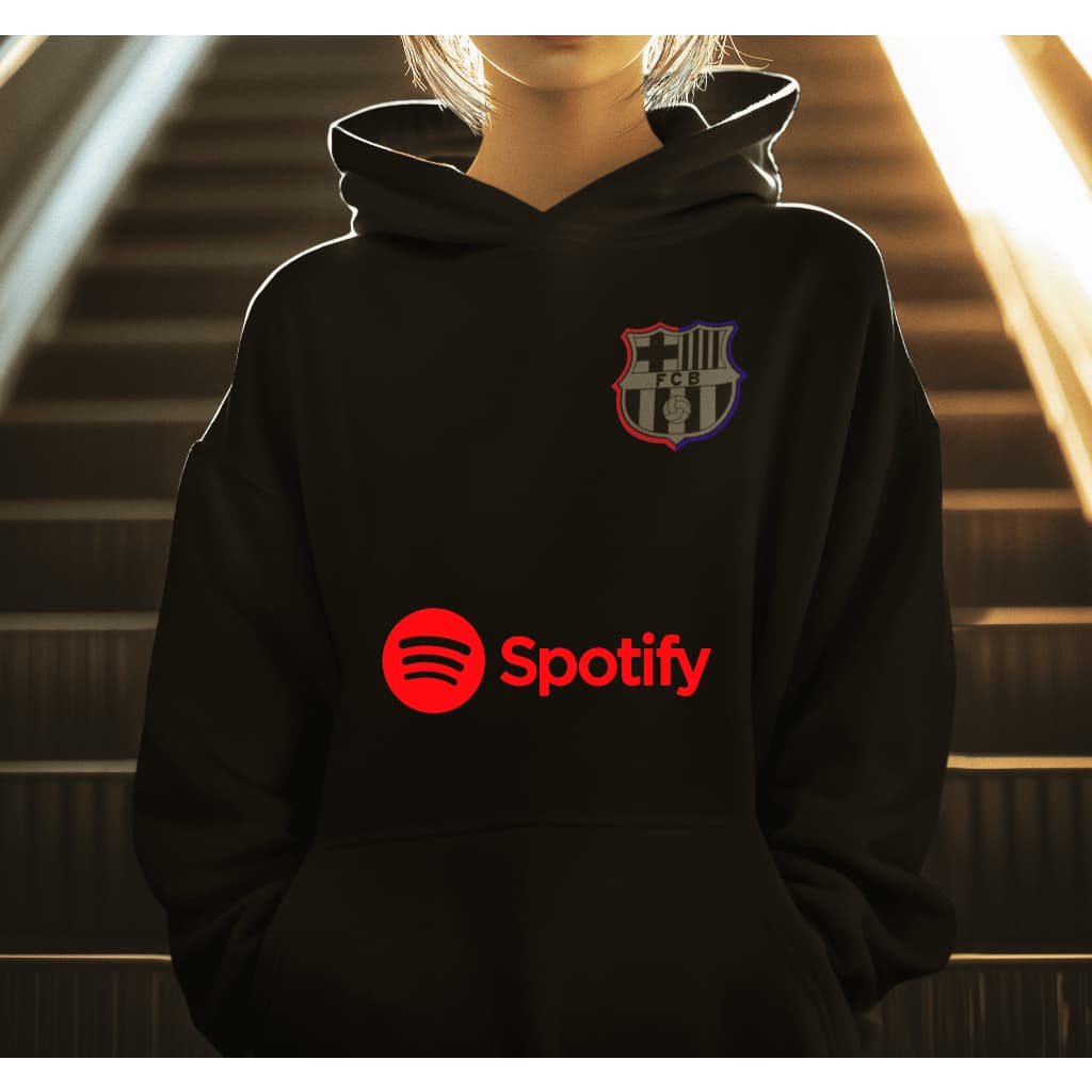Moletom Canguru Time Barc Europeu Futebol Algodão Unissex Capuz e Bolso