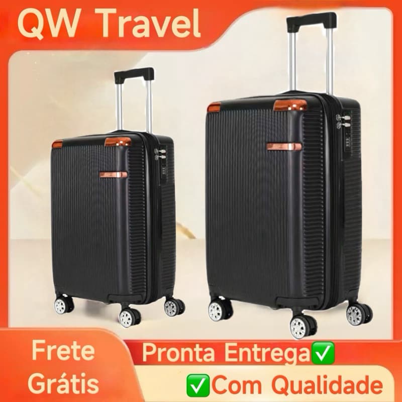 Kit Malas Pequena E M茅dia Conjuntos Kit 2 Pm R铆gida Rodinhas 360 Remov铆veis Com Z铆per Extens铆vel Abs