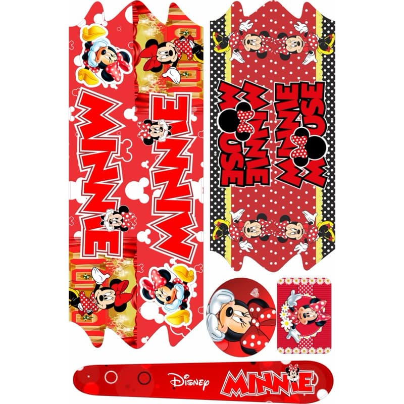 Adesivo para bicicleta infantil MINNIE VERMELHA | Aro 12,16,20 e 24
