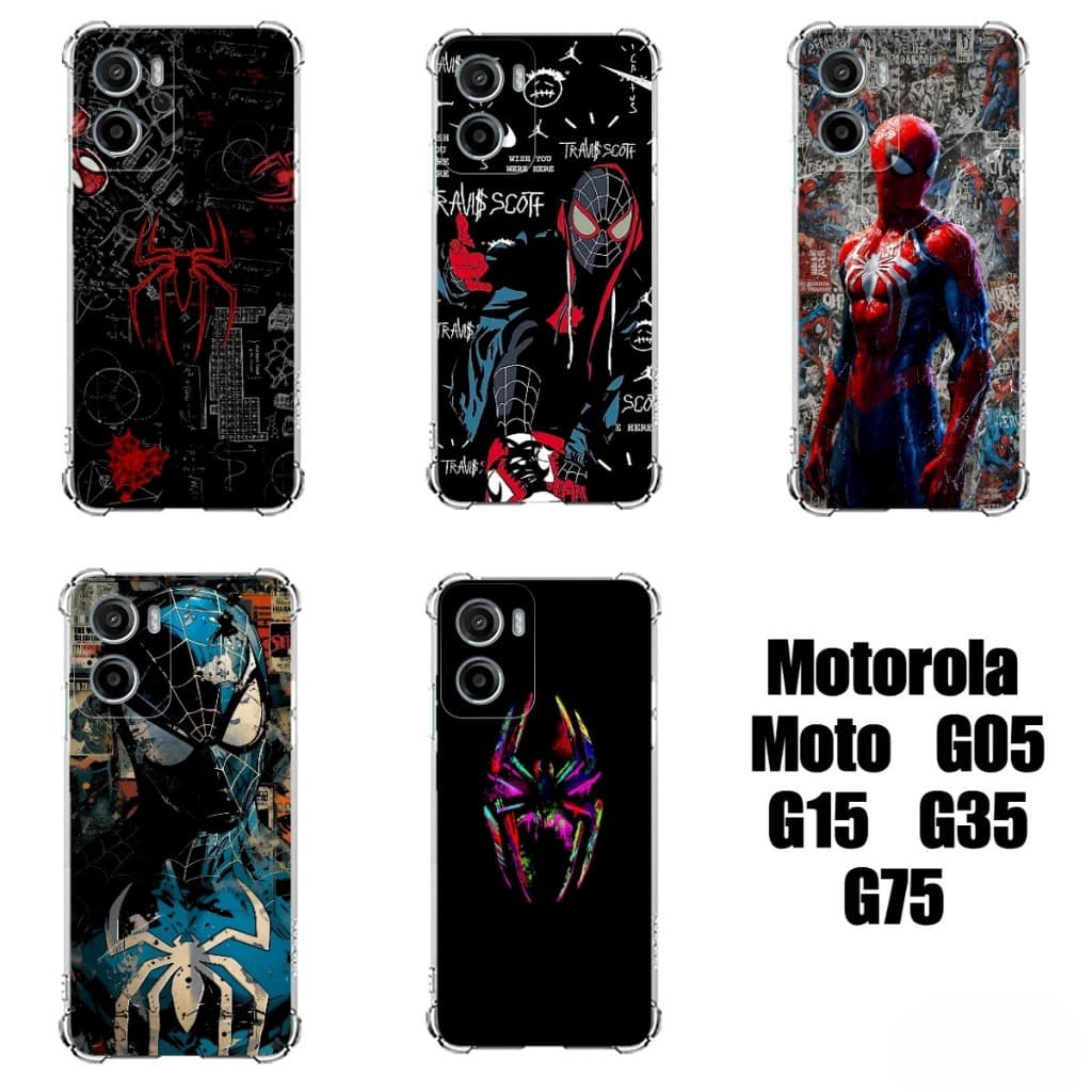 Capinhas Cases TPU Capas de Celular Motorola Moto G05 G15 G35 G75 Homem Aranha Spiderman Miles