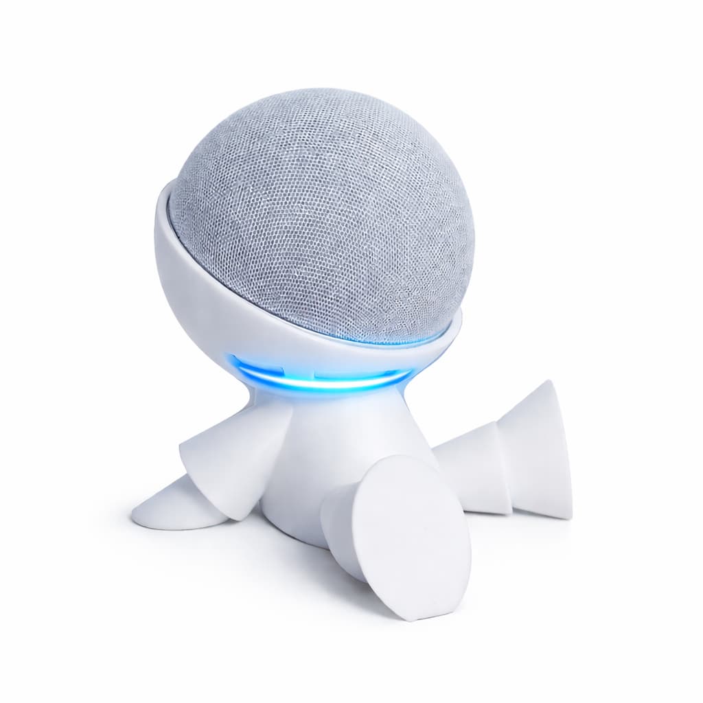 Suporte De Mesa Echo Dot 4 e 5 Geração - Robô Astronauta Space Decoração Geek
