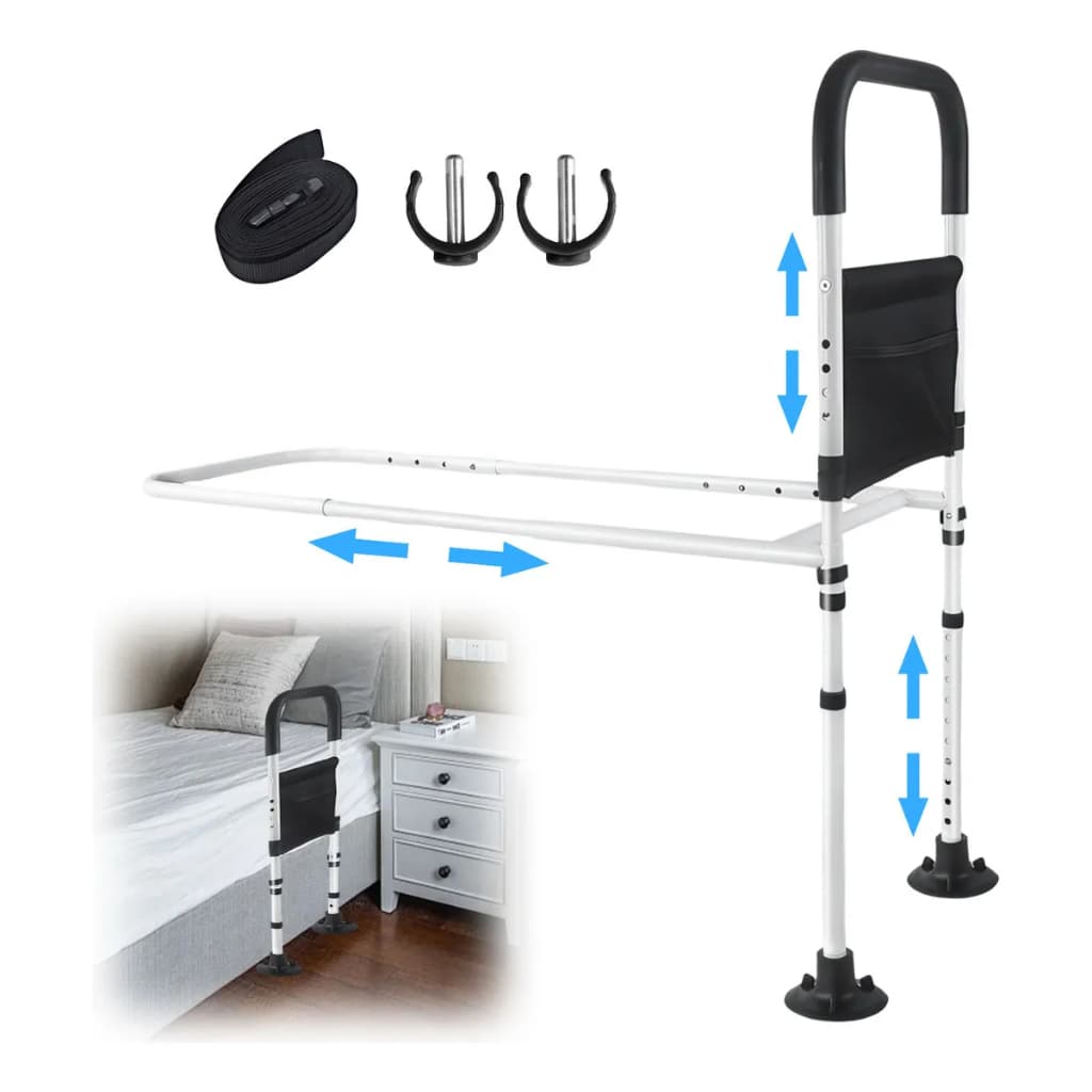 Auxiliar Anti-Queda Cama: Ventosa + Ajustes 36-96.5cm - Cinta 4.2m + Bolsa Idosos e Crianças