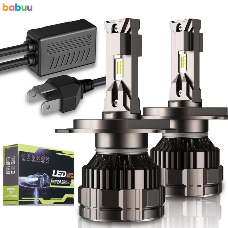 Par Luz De Led Para Carro Super Brilhante Farol De Led Para Carro H4/H11/H7/9005/9006 300W 40000LM 6500k