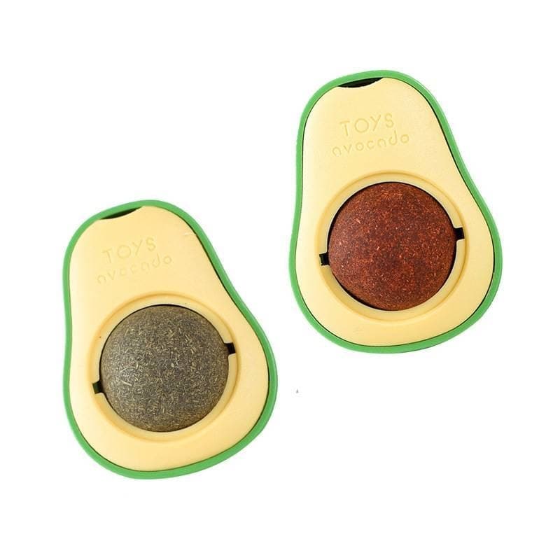 Abacate De Brinquedo Para Gatos Com Catnip Erva Gato Natural Alivia Estresse, Limpa Dentes  Adesivo Superfície Antiderra