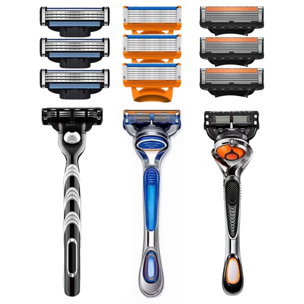16PCS/12PCS  3/5 camadas de Lâminas DeBarbeador Manual para homens Limpeza para rosto