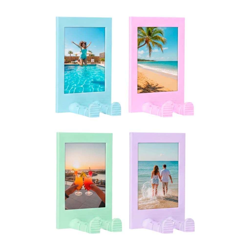 Moldura Porta Retrato Instax Mini Com Pezinhos Fofos Decorativa Mesa Quarto Kpop