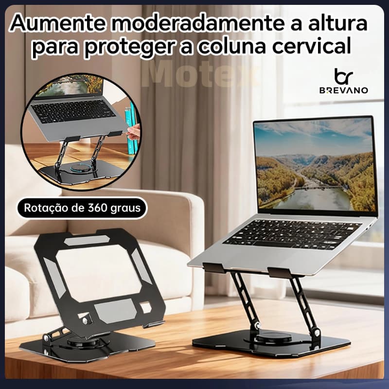 360°  dobrável giratório Suporte de Metal Ajustável Para Notebook 10 Ate 17" Giratória de