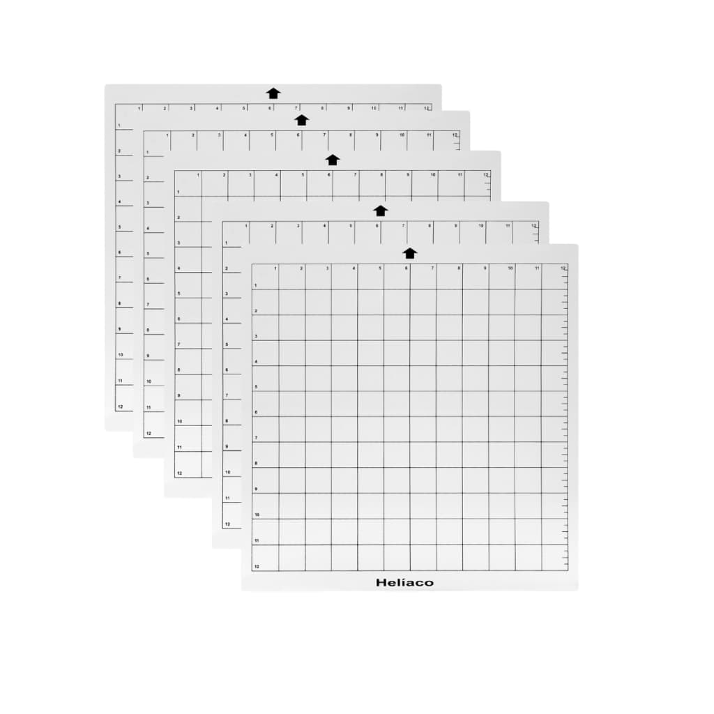 Kit 5 Bases De Corte Helíaco 30x30 Compatível Silhouette Cameo Com Cola - 30m