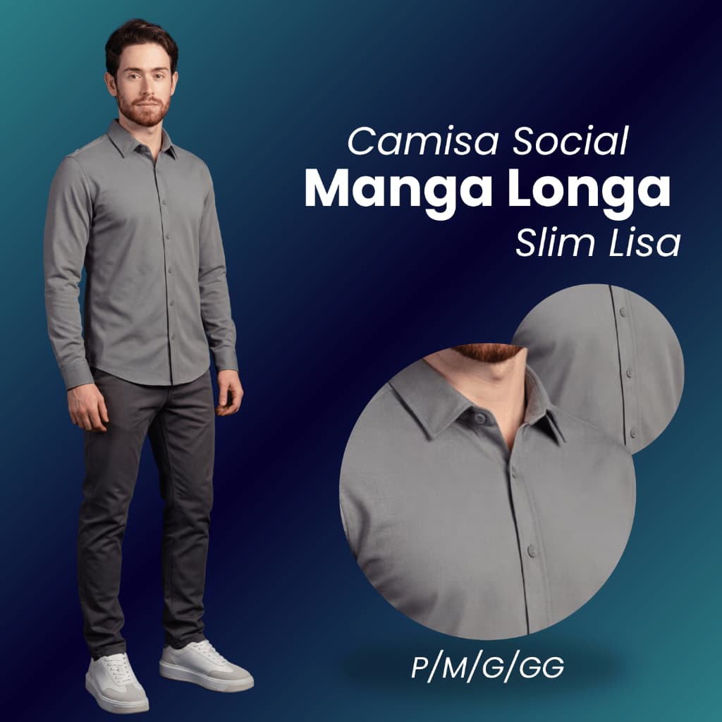 Camisa Social Masculina Slim Fit Camisa Social Manga Longa Com Algodão Camiseta Social Premium
