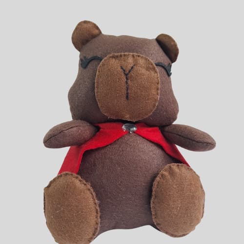 Capivara de Pelúcia Super Fofinho com Capa de Super-Heró, Presentes, Aniversário, Decoração