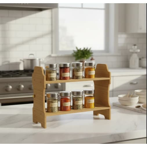 Porta Tempero Mdf Nogueira Cozinha Organização De Mesa Pia Nogueira