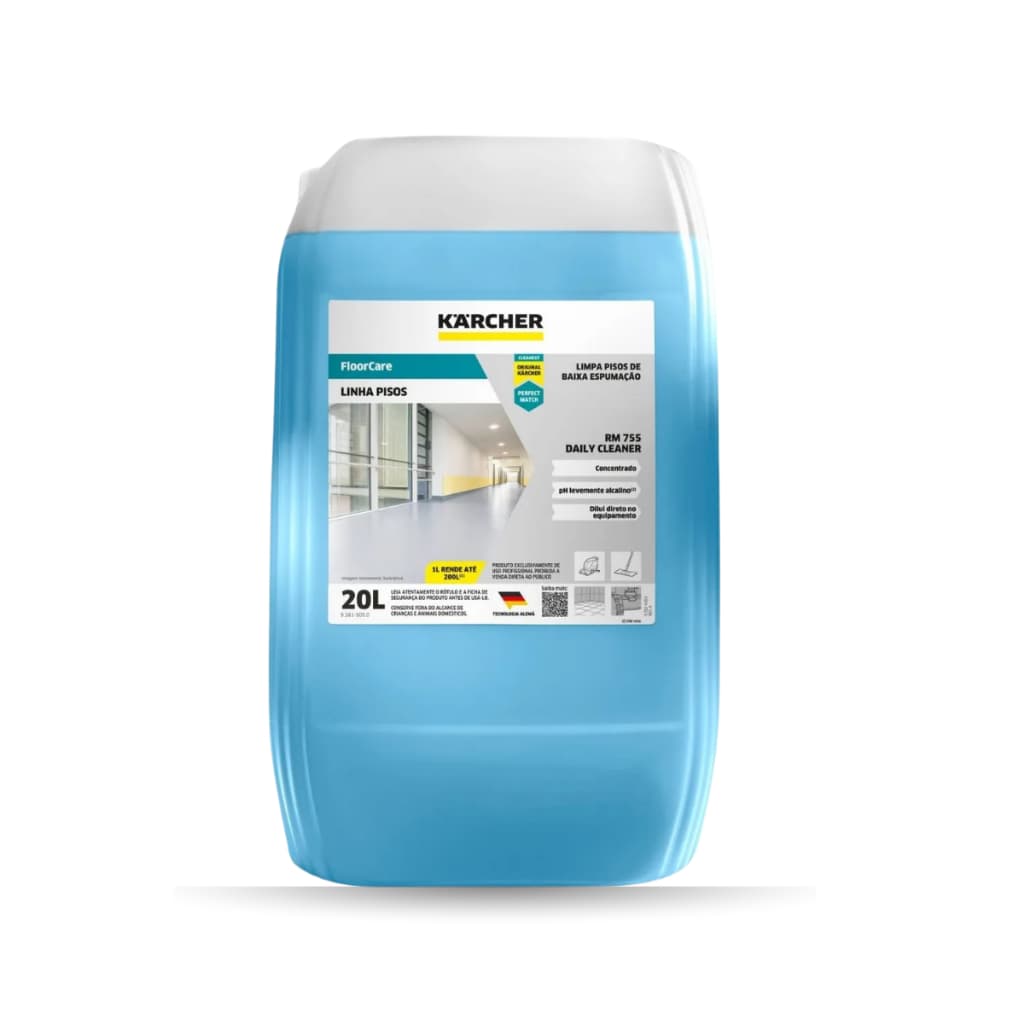 Floor Care Rm755 Detergente Karcher 20Litros Limpeza Pisos Lavadoras Secadoras FC5, FC3 e FC7