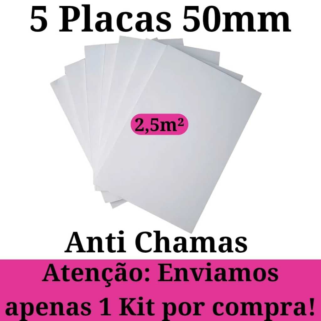 Kit  Placas de Isopor 50mm(5cm) Eps Isolamento Térmico Acustico 1000x500x50mm