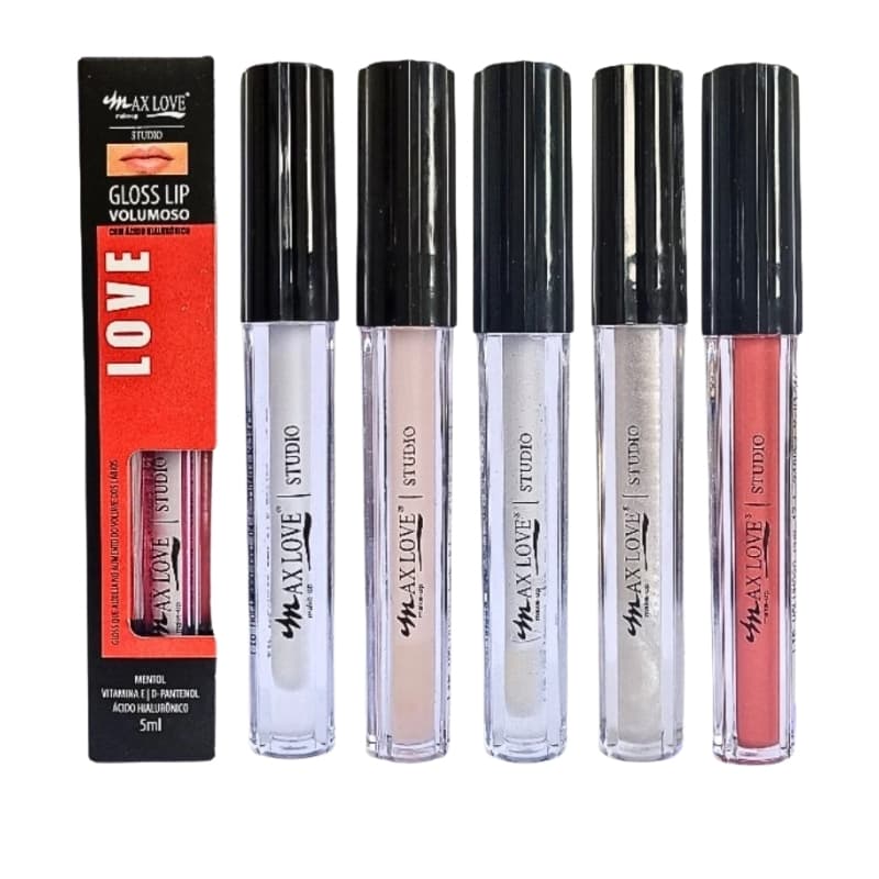 Lip Volumoso Com Ácido Hialurônico Com e Sem Glitter Max Love