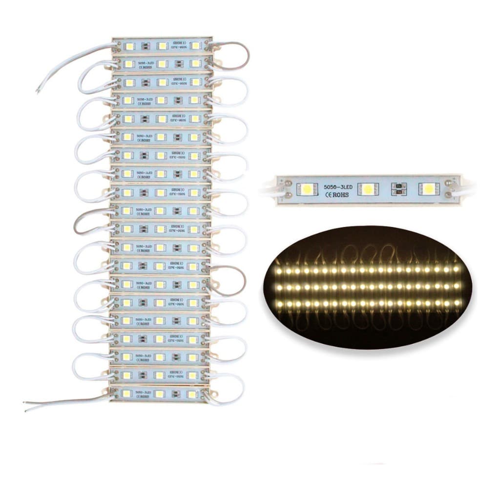 1000 PÇS Mini Módulos 3 Leds Branco Quente 2835 0.6W IP65