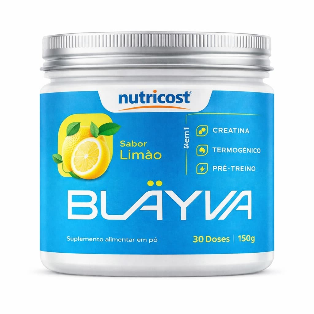 Blayva - Creatina - Pre Treino Em Pó 150g Sabor Limão