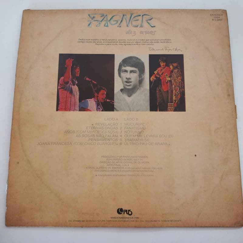 Disco de vinil Fagner, Dez anos - LP
