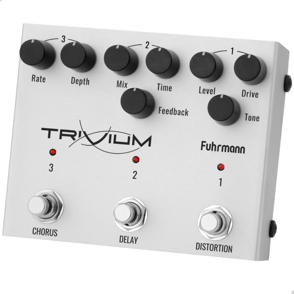 Pedal de Efeito Analógico Multiefeitos Distortion Delay Chorus Trivium Fuhrmann