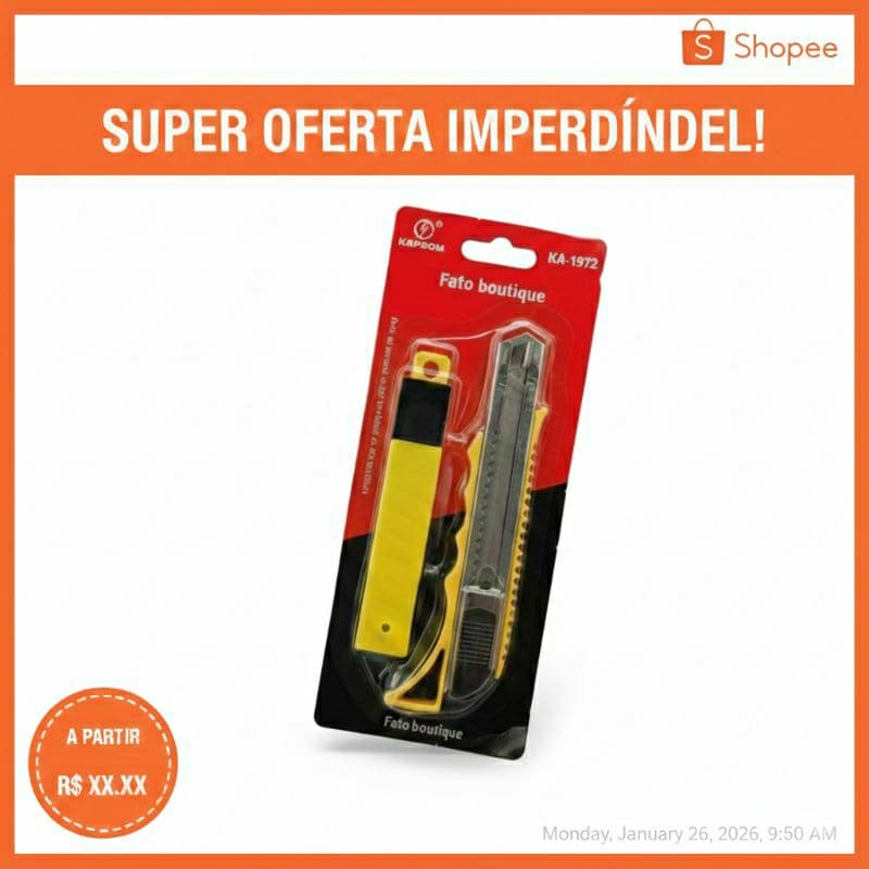 Kit Estilete Profissional + Lâminas 18mm - KAPBOM