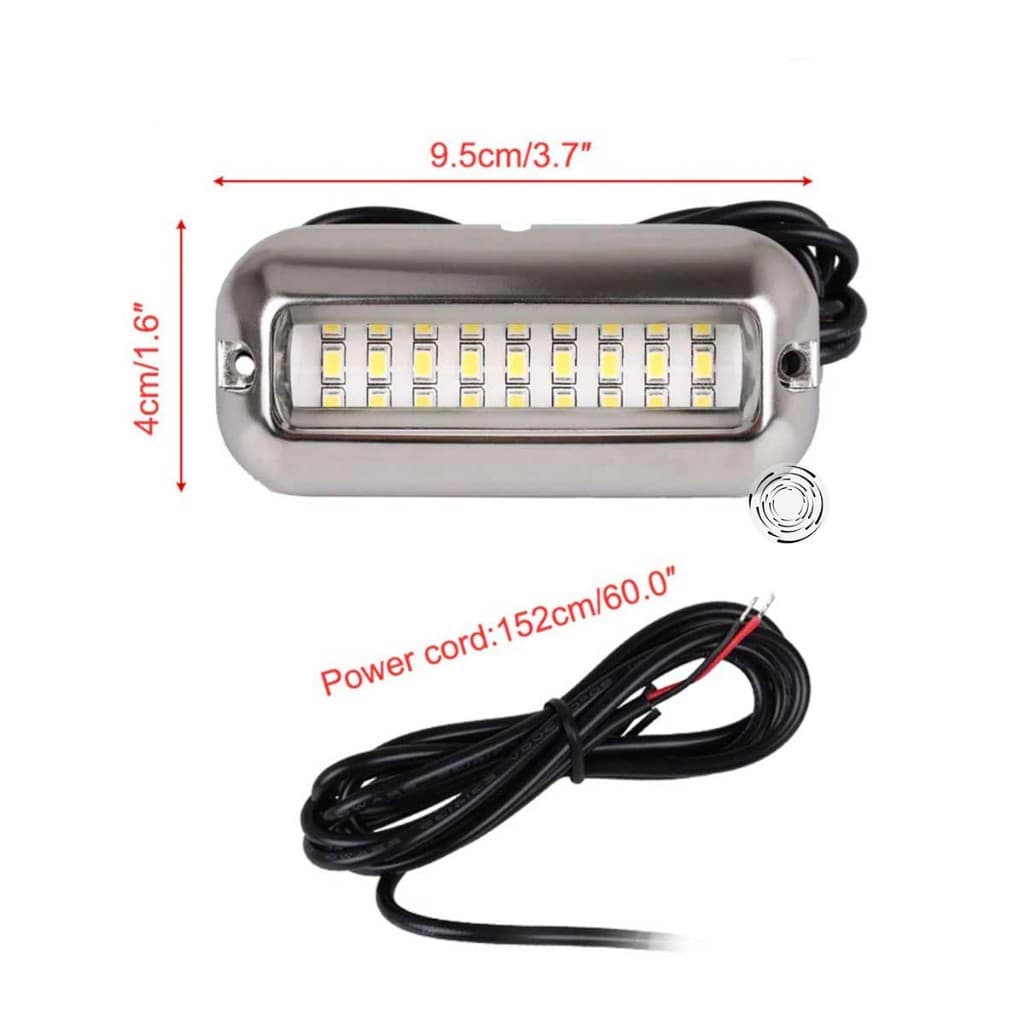 Luz Subaquática Submarina 27 Led's 12v Barcos Lanchas Iates AZUL