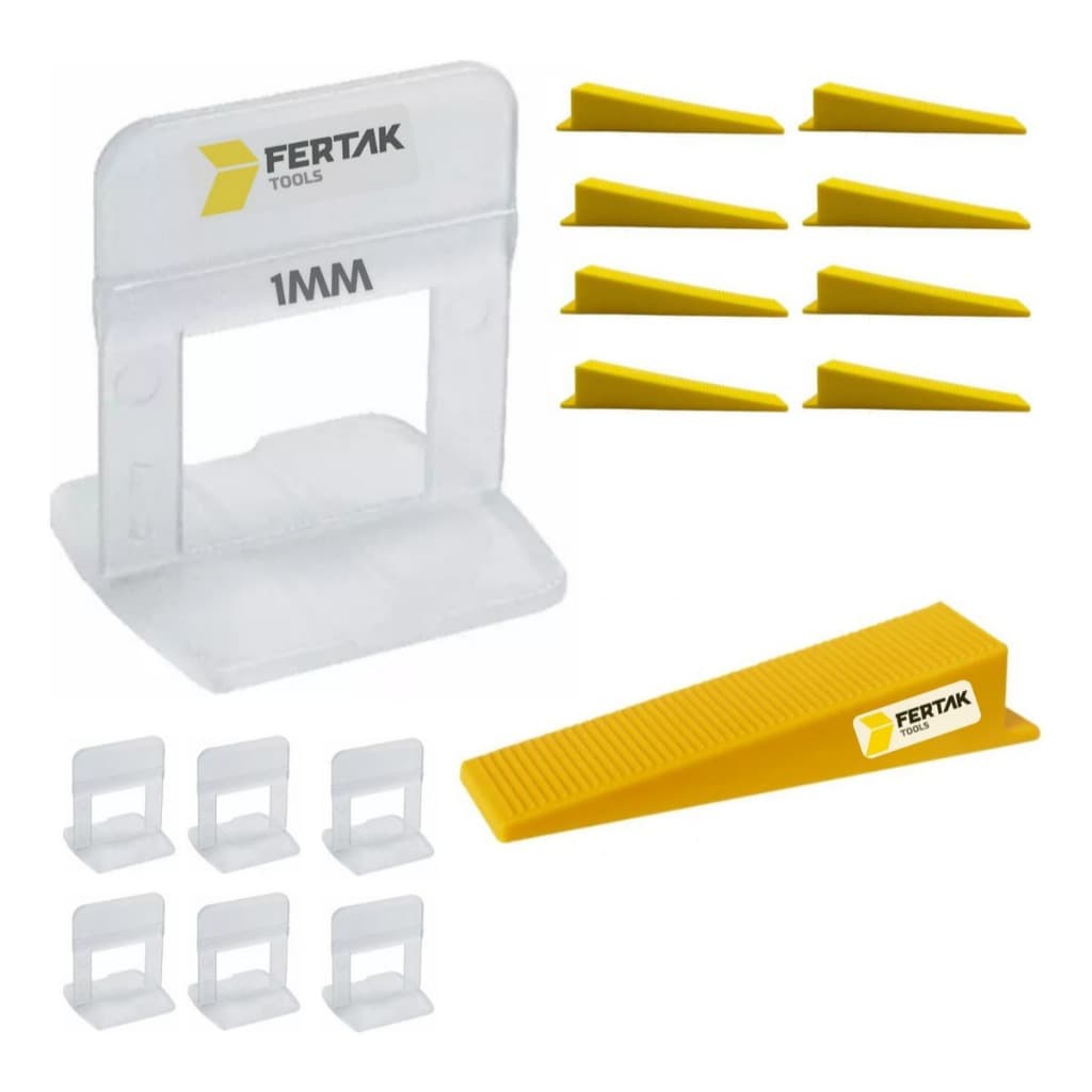 Kit Nivelador Piso Porcelanato + Cunhas Larga 20mm