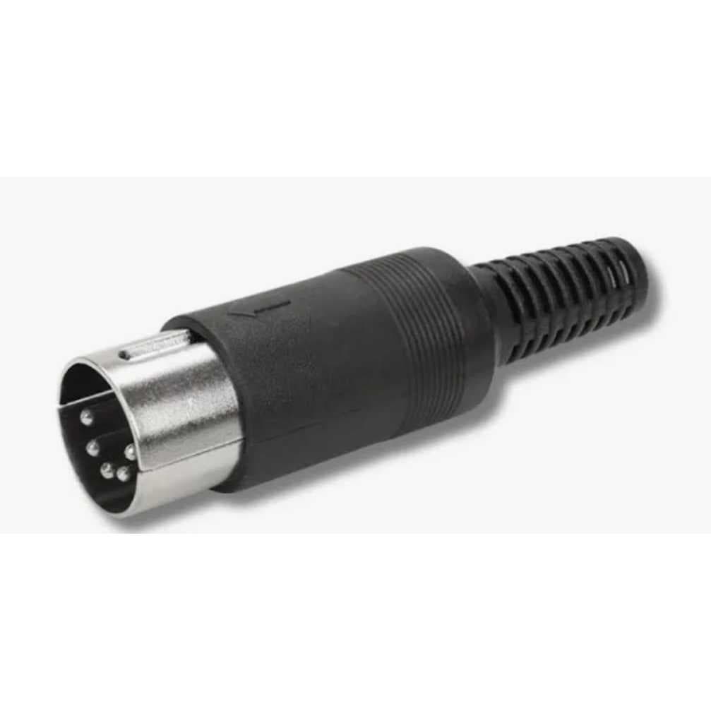 Plug DIN 5 Pinos Macho – Conector de Áudio e Sinal