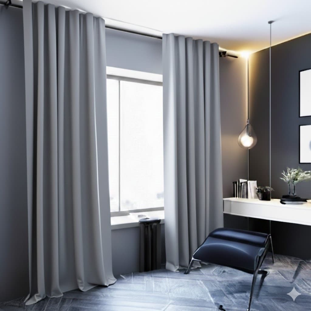 Cortina Jacquard Sala Quarto 4,00 X 2,80 Esticada Semi Blackout Corta Luz