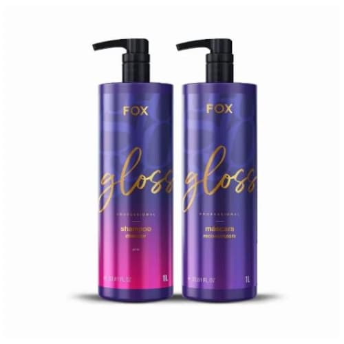Fox Gloss Profissional Tratamento Alisante Kit | Efeito Liso Duradouro, Hidratação e Brilho Intenso